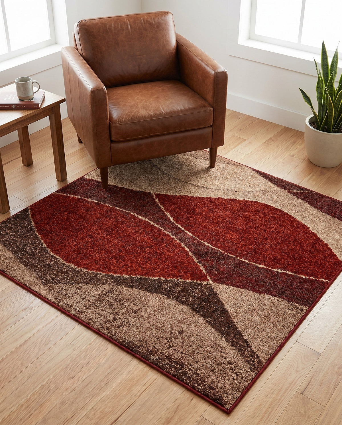 Autumn Meadow Collection Area Rug -  Emberglow Square Multi  lifestyle 95