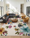 Meadow Breeze Collection Area Rug - Wildflower Rectangle Ivory  lifestyle 48