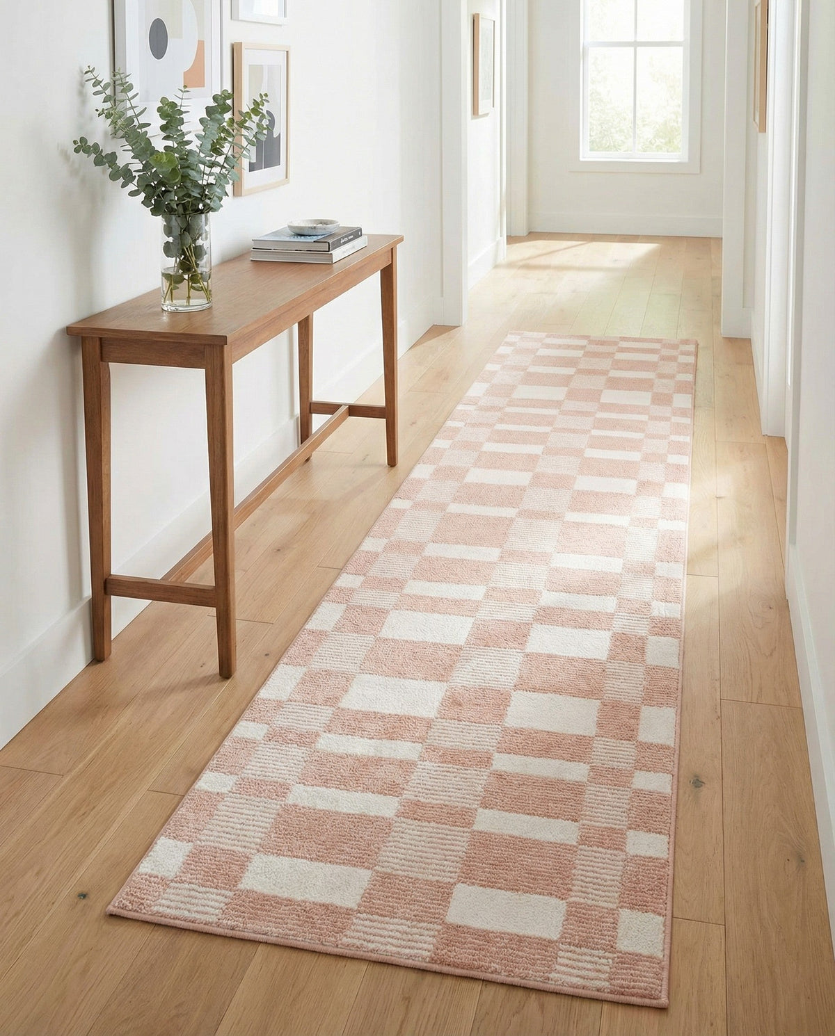 Haven Tapestry Collection Area Rug -  SereneCove Runner Barely Blush Pink  lifestyle 81