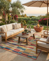 Coastal Terrace Collection Area Rug -  Harbor Rectangle Multi  lifestyle 15