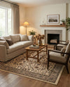 Isfahan Elegance Collection Area Rug - Naghsh-e Jahan (Ivory) Rectangle Ivory  lifestyle 9
