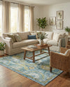 Caribbean Breeze Collection Area Rug -  Lucia Rectangle Light Blue  lifestyle 9