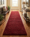 Plush Oasis Collection Area Rug - Serenity (Cherry Red) Runner Cherry Red  lifestyle 53