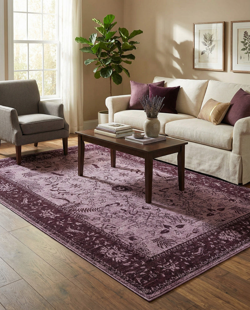 Horizon Collection Area Rug -  Apex (Purple) Rectangle Purple  lifestyle 11
