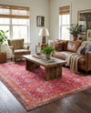 Heritage Elegance Collection Area Rug -  Fontainebleau Rectangle Red  lifestyle 4