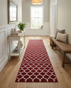 Lattice Gardens Collection Area Rug -  Bloomfield (Dark Terracotta) Runner Dark Terracotta  lifestyle 67