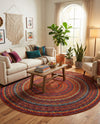 Caribbean Cove Collection Area Rug -  Martinique Round Multi  lifestyle 40