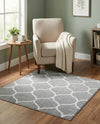 Trellis Mosaic Collection Area Rug -  Pergolatown (Light Gray) Square Light Gray  lifestyle 51