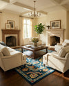 Adriana Terrace Collection Area Rug -  Positano (Navy Blue) Rectangle Navy Blue  lifestyle 8