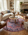 Zahara Oasis Collection Area Rug -  Essaouira Round Rust Red  lifestyle 58