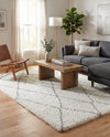 Cozy Haven Shag Collection Area Rug - Serenity (Ivory) Rectangle Ivory  lifestyle 13