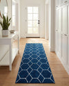 Trellis Mosaic Collection Area Rug - Arborville (Navy Blue) Runner Navy Blue  lifestyle 62