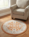 Savannah Elegance Collection Area Rug - Augusta (Rust Red) Round Rust Red  lifestyle 33