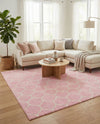 Trellis Mosaic Collection Area Rug -  Pergolatown (Light Pink) Rectangle Light Pink  lifestyle 8