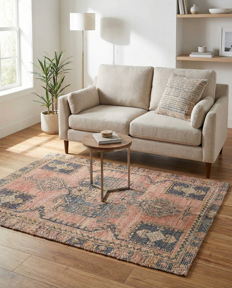 Savannah Threads Collection Area Rug -  Sonoran Rectangle Antique Red  lifestyle 8