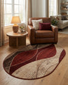 Autumn Meadow Collection Area Rug -  Emberglow Oval Multi  lifestyle 72