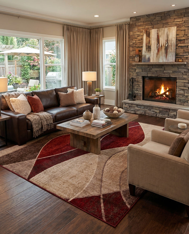 Autumn Meadow Collection Area Rug -  Emberglow Rectangle Multi  lifestyle 20