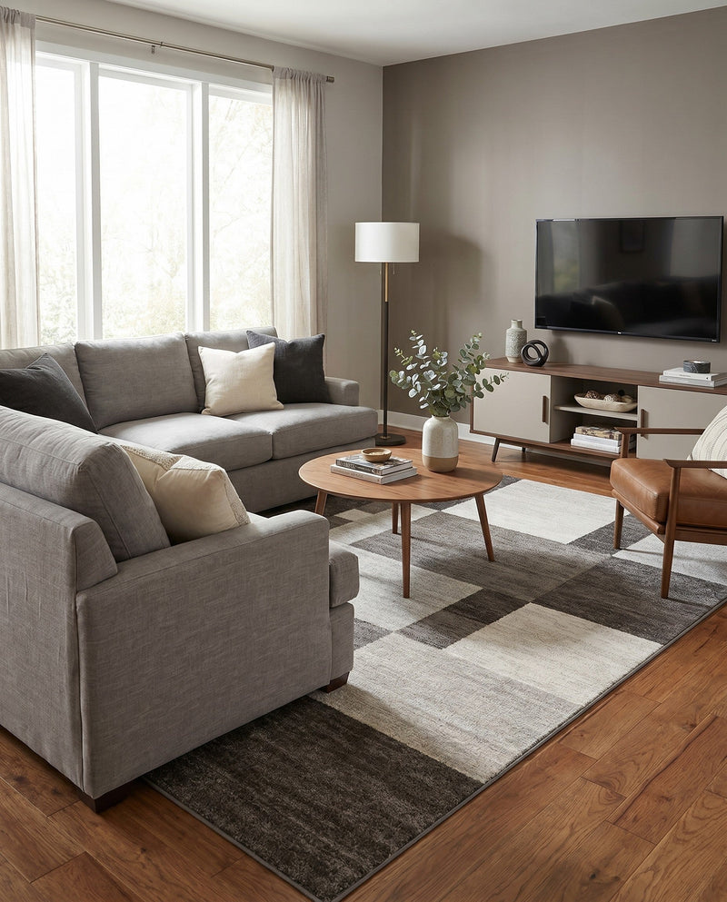 Autumn Meadow Collection Area Rug -  Sycamoreside (Gray) Rectangle Gray  lifestyle 10