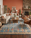 Sierra Collection Area Rug -  Shasta Rectangle Blue  lifestyle 49