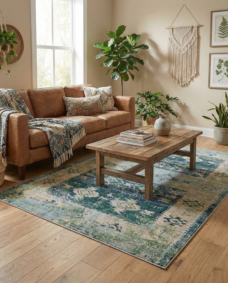 Sierra Collection Area Rug -  Sonoma Rectangle Green  lifestyle 8