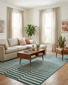 Soho Elegance Collection Area Rug -  Hudson (Turquoise) Rectangle Turquoise  lifestyle 9