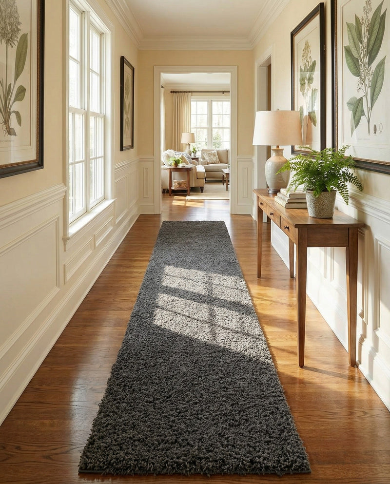 Plush Oasis Collection Area Rug - Serenity (Graphite Gray) Runner Graphite Gray  lifestyle 55