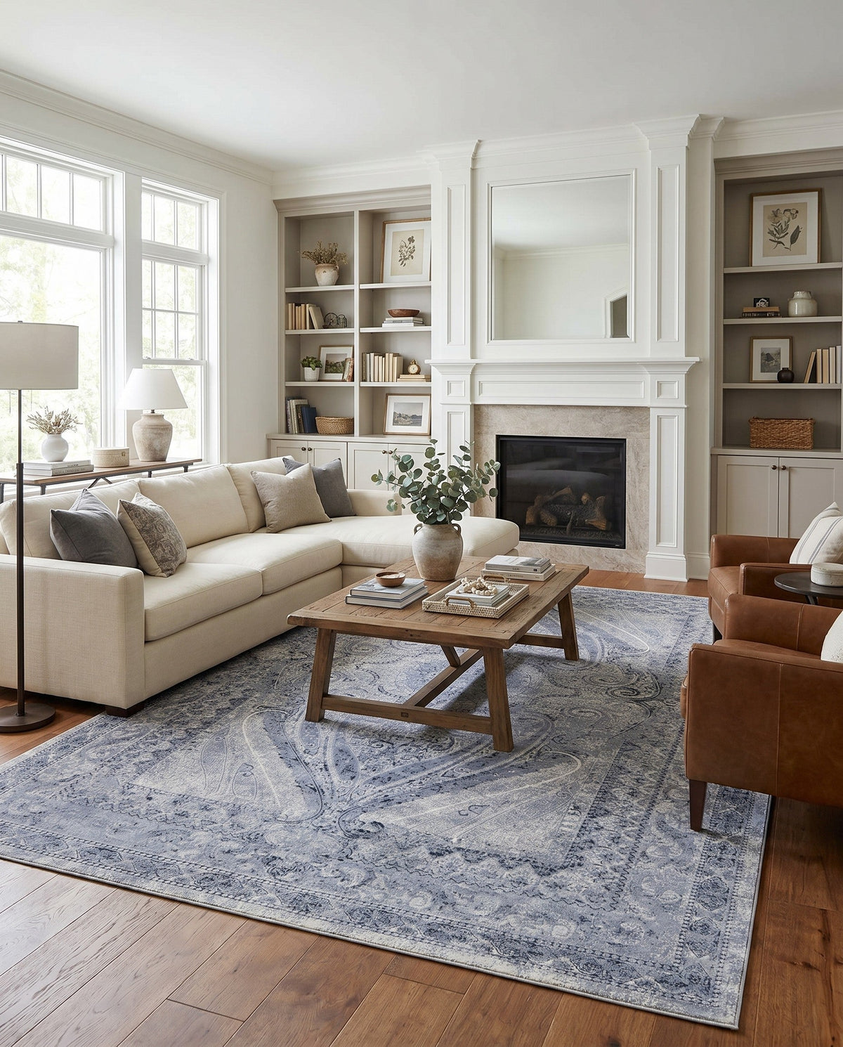 Coastal Manor Collection Area Rug -  Seagrove Rectangle Dark Blue  lifestyle 24