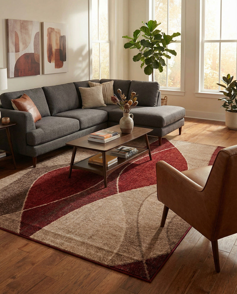 Autumn Meadow Collection Area Rug -  Emberglow Rectangle Multi  lifestyle 5
