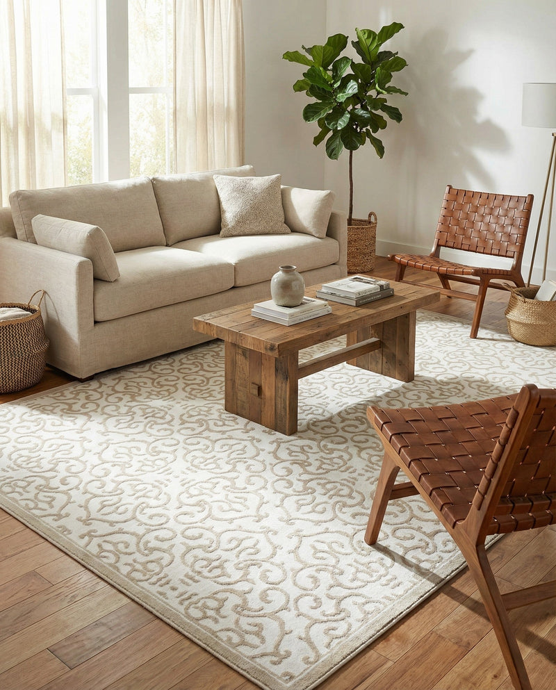 Andes Summit Collection Area Rug -  Pichincha Rectangle Snow White  lifestyle 15