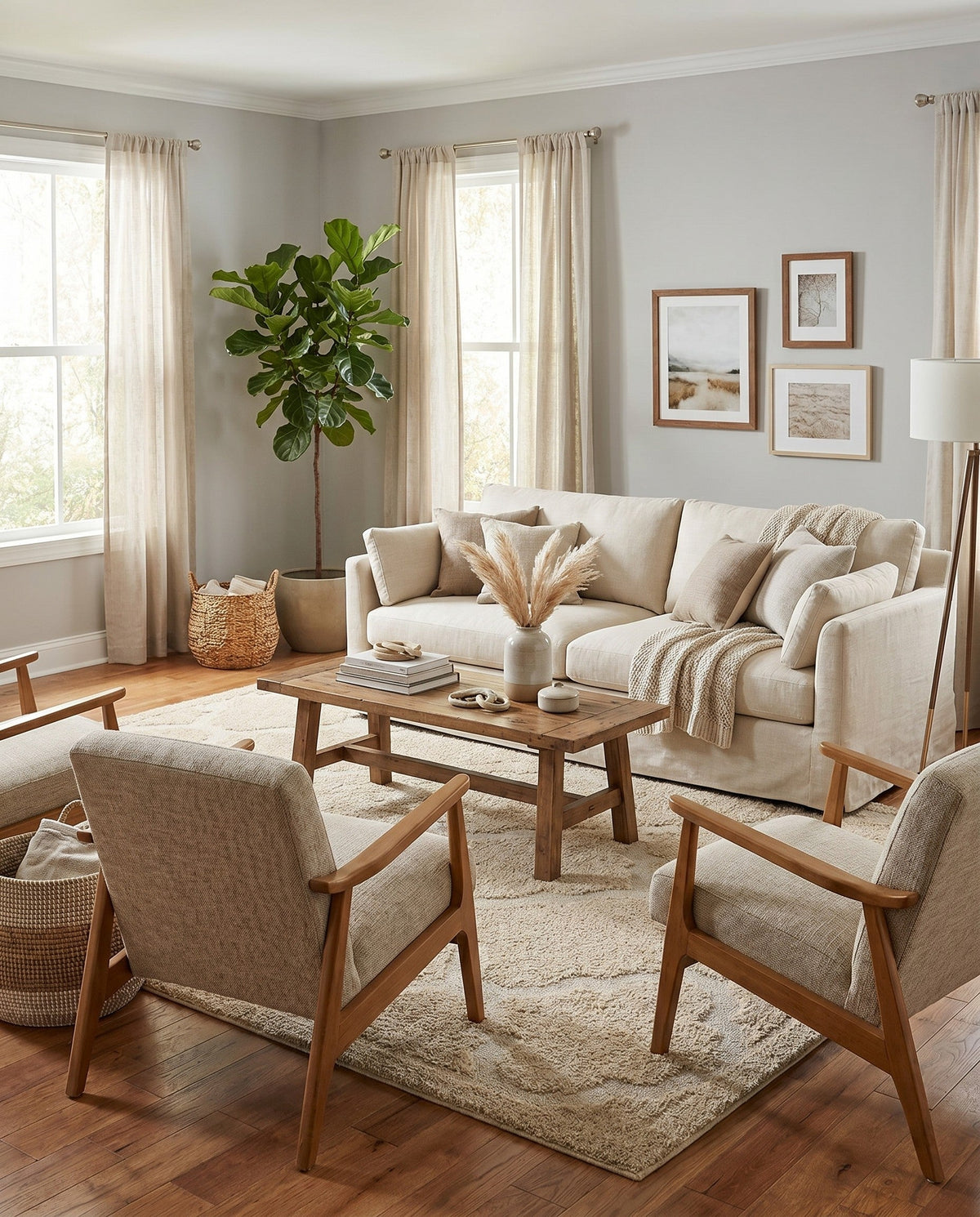 Trellis Haven Collection Area Rug -  Havencrest Rectangle Beige  lifestyle 29