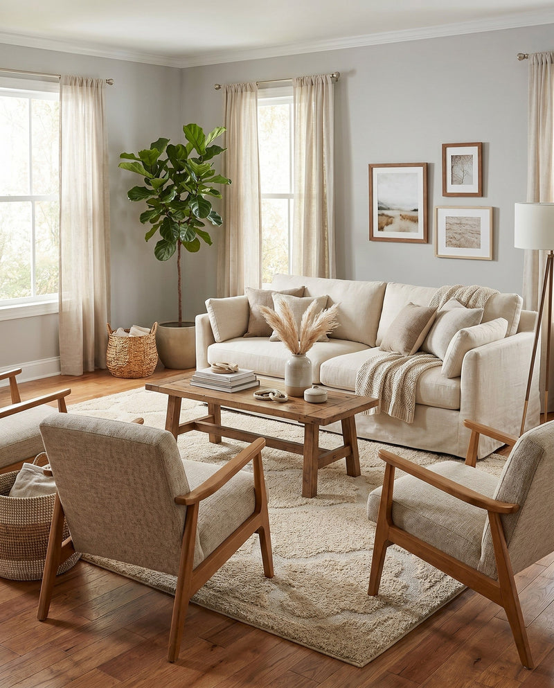 Trellis Haven Collection Area Rug -  Havencrest Rectangle Beige  lifestyle 29