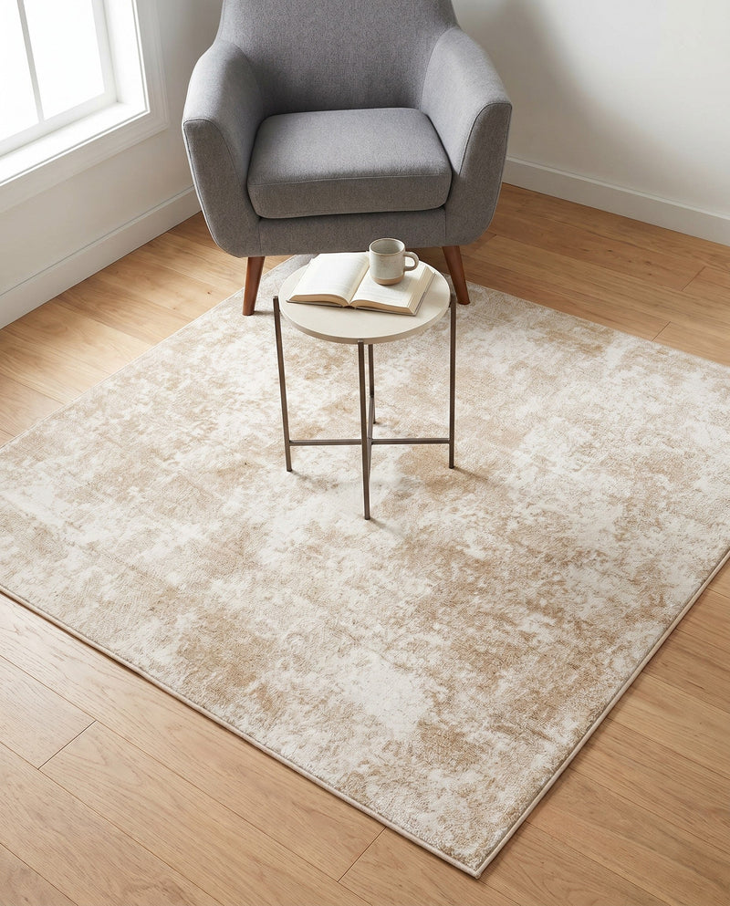 Luminara Sands Collection Area Rug - Elysium (Sand) Square Sand  lifestyle 73