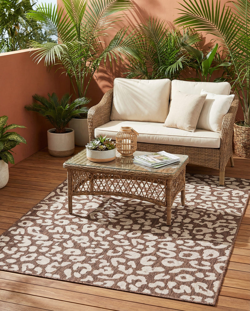 Savannah Escape Collection Area Rug -  Amazon (Brown) Rectangle Brown  lifestyle 7