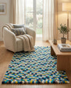Woolen Sphere Collection Area Rug - Orbsburg (Blue) Rectangle Blue  lifestyle 6