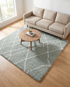 Cozy Haven Shag Collection Area Rug - Serenity (Sage Green) Square Sage Green  lifestyle 61