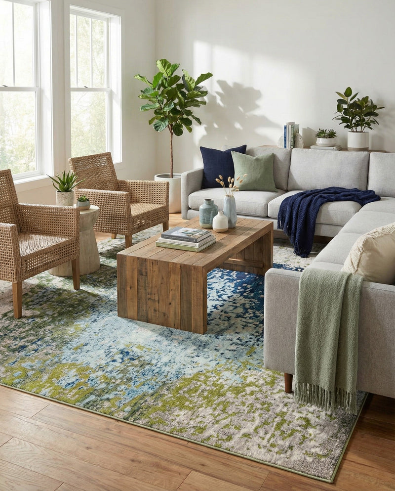 Marrakesh Elegance Collection Area Rug -  Boujad Rectangle Blue  lifestyle 34