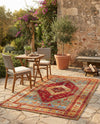 Patio Heritage Collection Area Rug -  Arbor Rectangle Red Green Blue  lifestyle 10