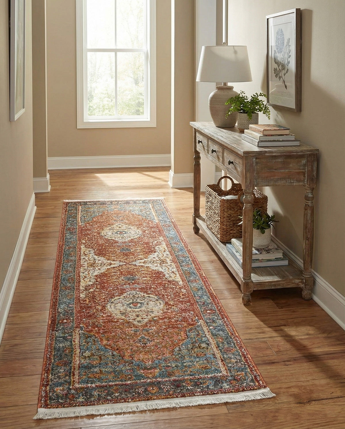 Caribbean Breeze Collection Area Rug -  Vieques Runner Rust Red  lifestyle 179