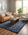 Casablanca Comfort Collection Area Rug -  Fez Rectangle Navy Blue  lifestyle 19