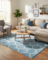 Trellis Mosaic Collection Area Rug -  Pergolatown (Light Blue) Rectangle Light Blue  lifestyle 20