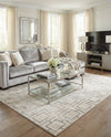 Hollywood Luxe Collection Area Rug -  Beverly (White Silver) Rectangle White Silver  lifestyle 4