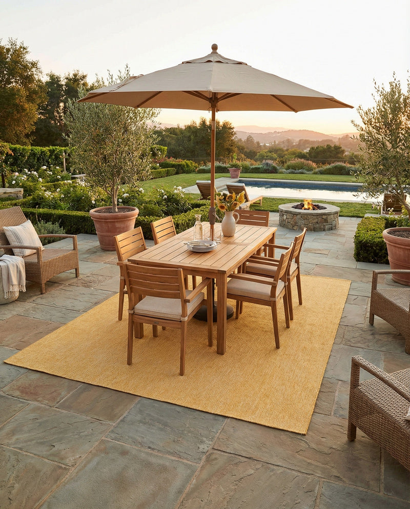 Seaside Serenity Collection Area Rug - Veranda (Corn Harvest Yellow) Rectangle Corn Harvest Yellow  lifestyle 34