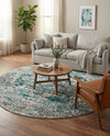 Copenhagen Comfort Collection Area Rug -  Odense Round Blue  lifestyle 48