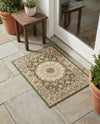 Patio Heritage Collection Area Rug -  Bower Rectangle Green  lifestyle 40