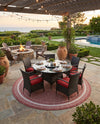 Terrace Fringe Collection Area Rug - Veranda (Rust Red) Round Rust Red  lifestyle 38