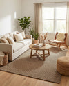 Sequoia Handwoven Jute Collection Area Rug - Aspen Rectangle Black and White  lifestyle 13
