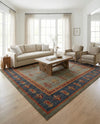Zagros Oasis Collection Area Rug -  Dalahu Rectangle Light Blue  lifestyle 14
