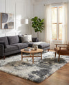 Cozy Haven Shag Collection Area Rug -  Tranquility (Smoke Gray) Rectangle Smoke Gray  lifestyle 6
