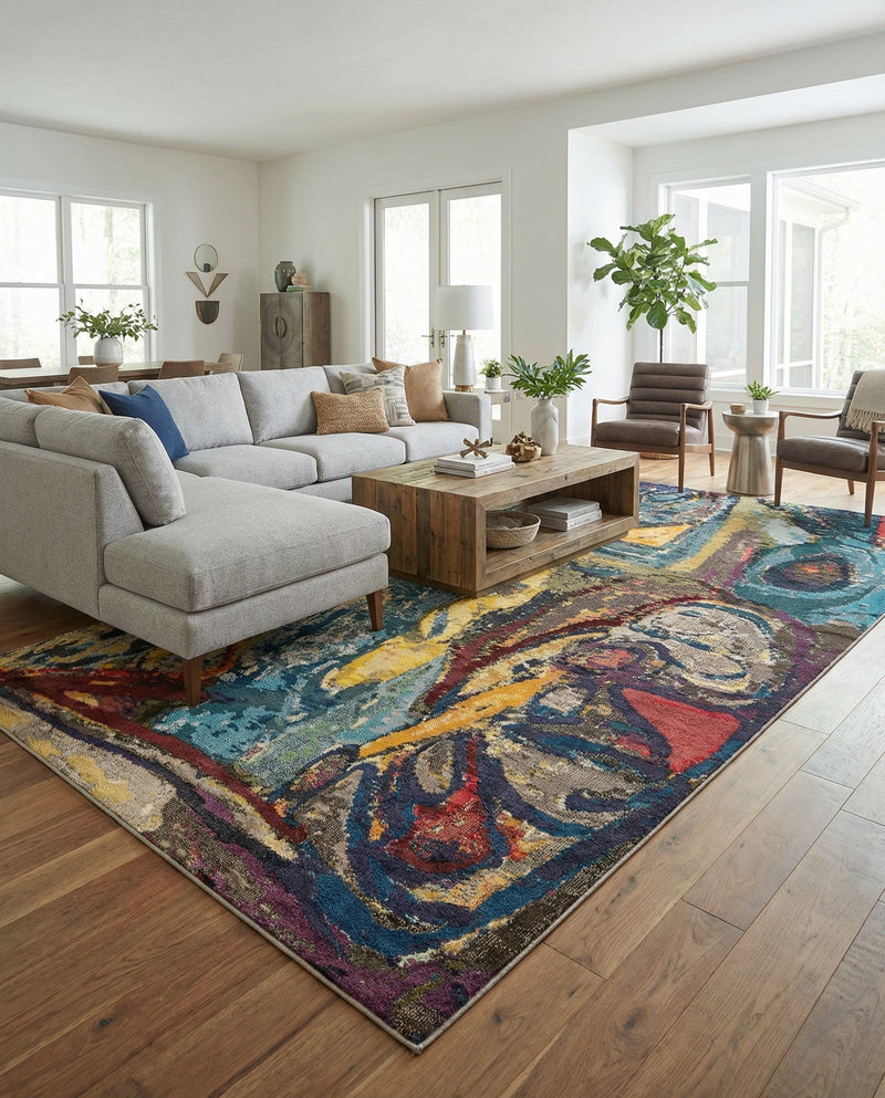 Autumnal Tapestry Collection Area Rug - Harvestville Rectangle Multi  lifestyle 34