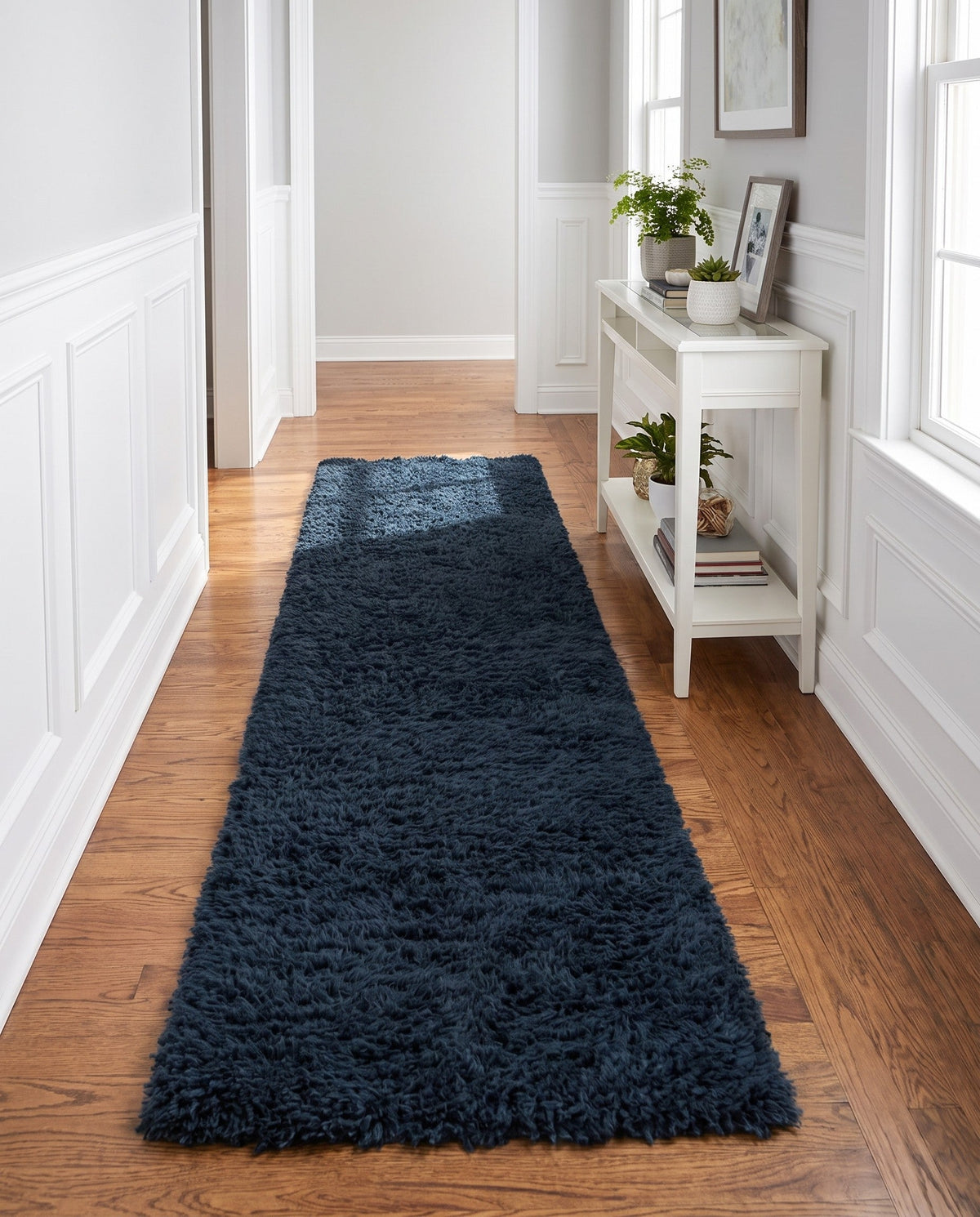 Eternal Plush Oasis Collection Area Rug -  Tranquility (Cobalt) Runner Cobalt Blue  lifestyle 75